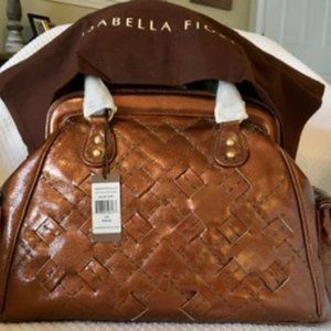 Isabella Fiore Rich Stitch Celine Copper Designer Shoulder Bag